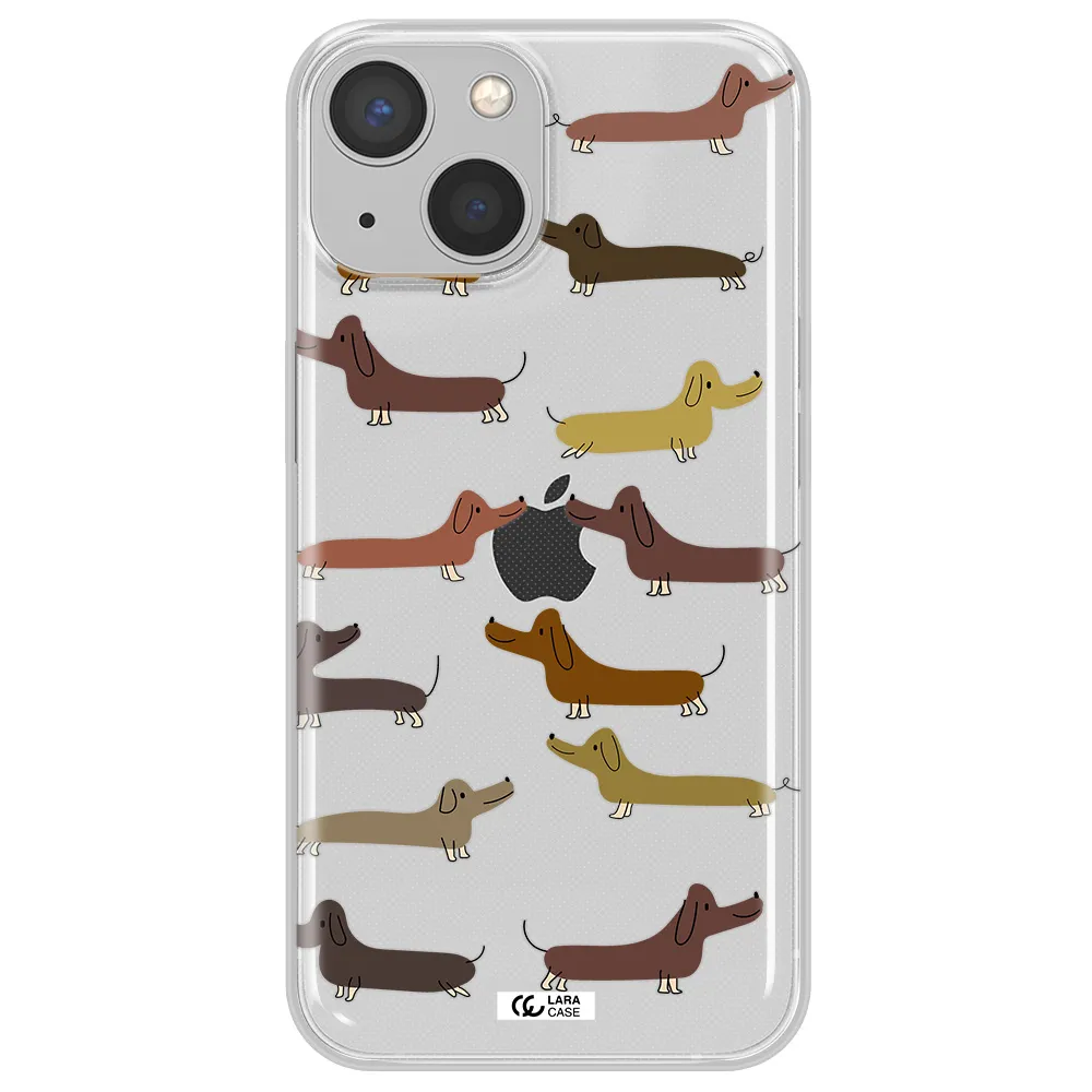 Dachshund Dogs Apple iPhone 13 mini Clear TPU Case