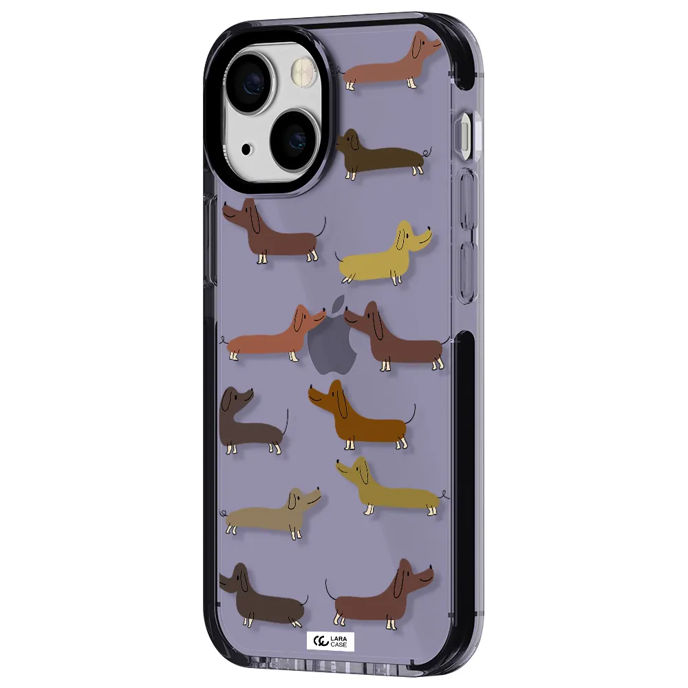 Dachshund Dogs Apple iPhone 13 mini impact Lilac Case