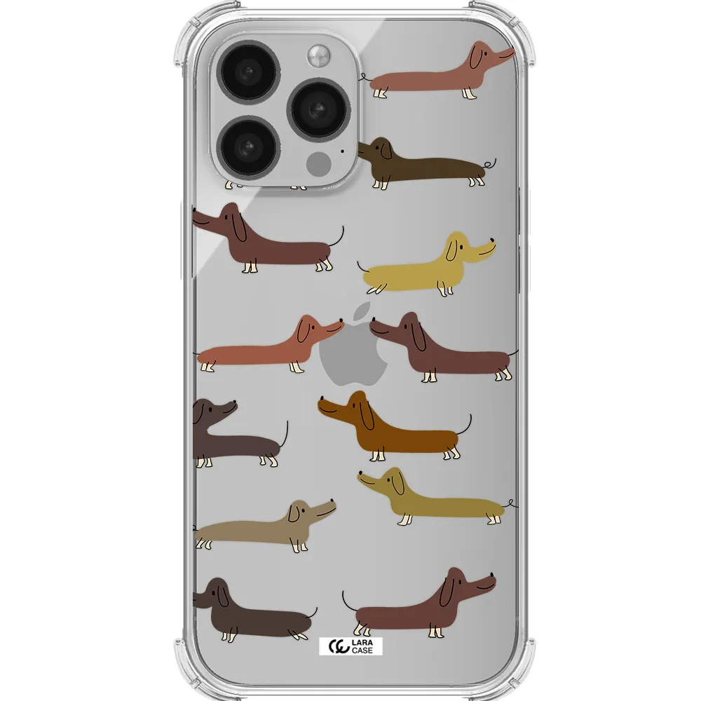 Dachshund Dogs Apple iPhone 13 Pro Clear PC Case