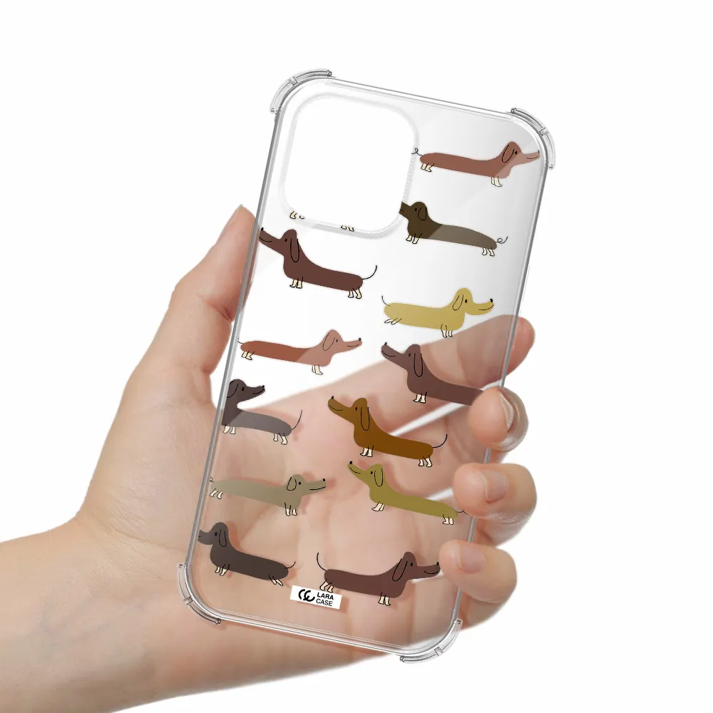 Dachshund Dogs Apple iPhone 13 Pro Clear PC Case