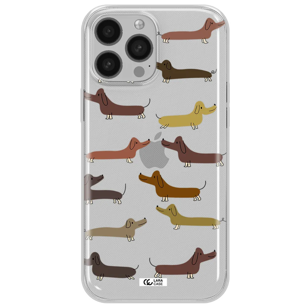 Dachshund Dogs Apple iPhone 13 Pro Max Clear TPU Case