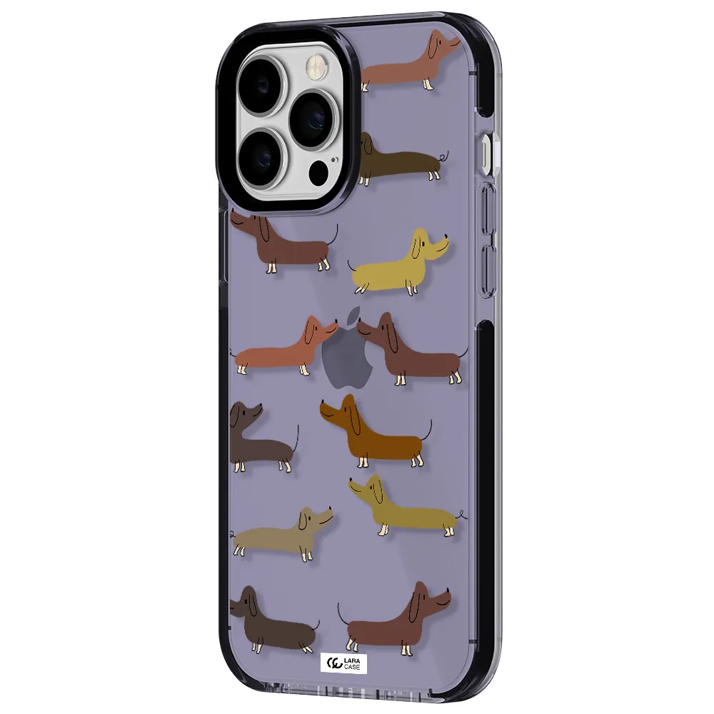 Dachshund Dogs Apple iPhone 13 Pro Max impact Lilac Case