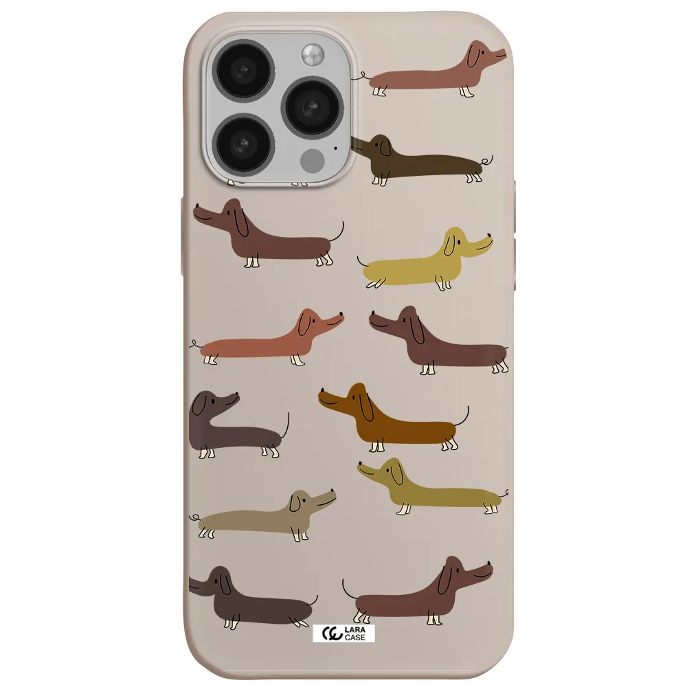Dachshund Dogs Apple iPhone 13 Pro Silicone Stone Case