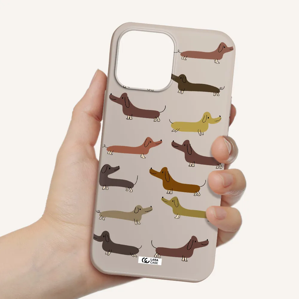 Dachshund Dogs Apple iPhone 13 Pro Silicone Stone Case