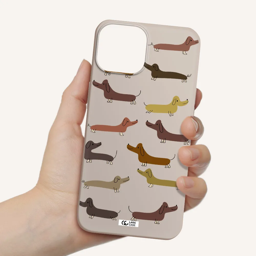 Dachshund Dogs Apple iPhone 13 Silicone Stone Case