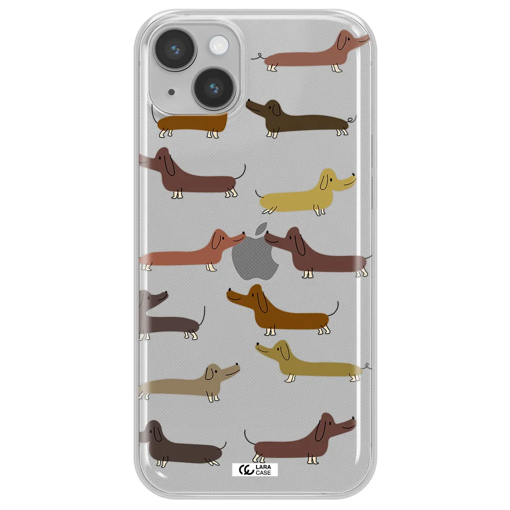 Dachshund Dogs Apple iPhone 14 Clear TPU Case