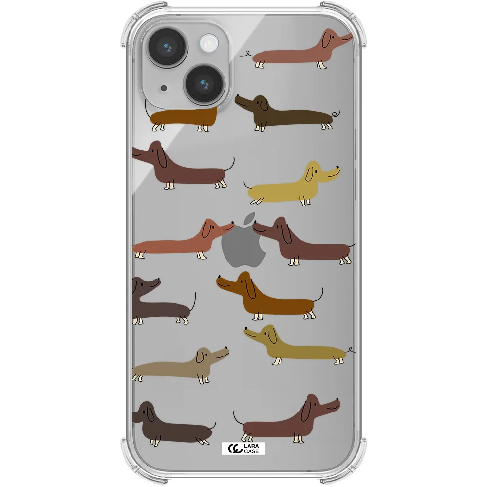 Dachshund Dogs Apple iPhone 14 plus Clear PC Case