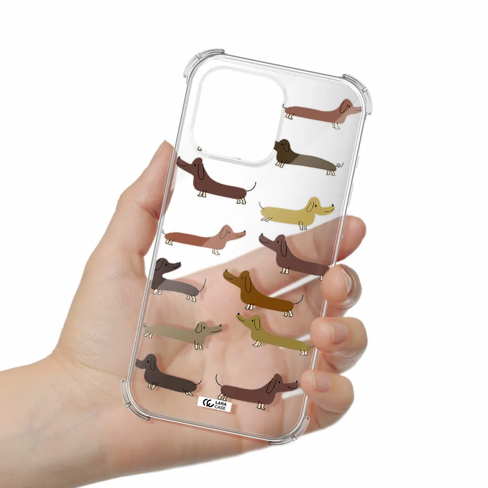 Dachshund Dogs Apple Iphone 16 Pro Max Clear Pc Case