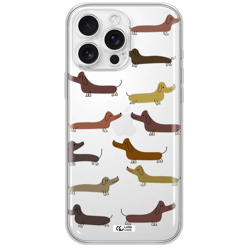Dachshund Dogs Apple Iphone 16 Pro Max Clear Tpu Case