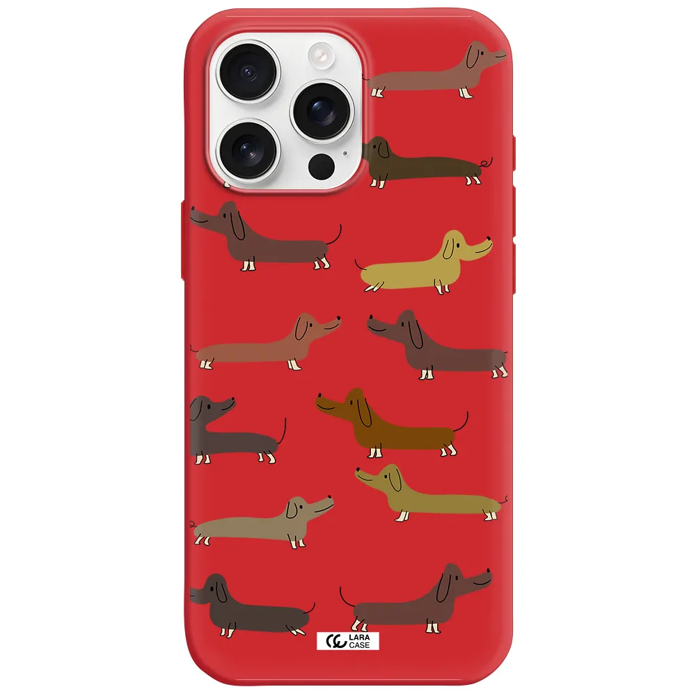 Dachshund Dogs Apple Iphone 16 Pro Max Silicone Stone Case