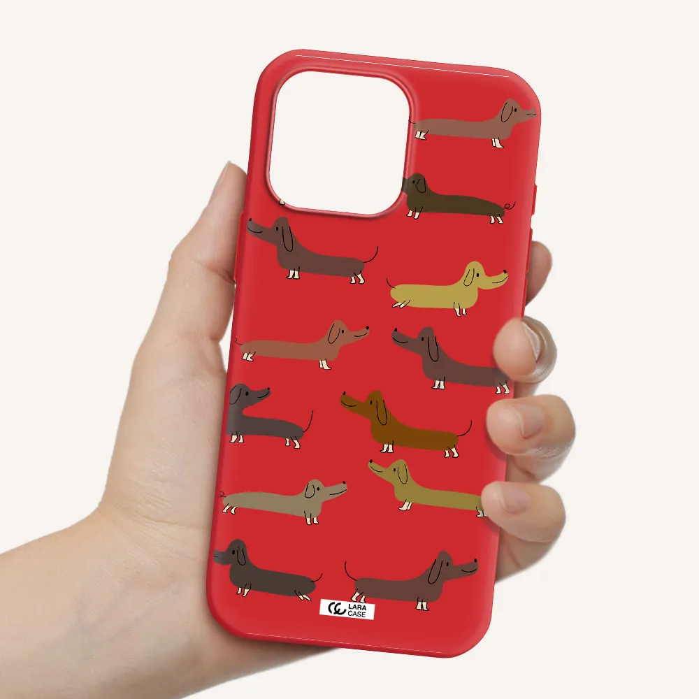 Dachshund Dogs Apple Iphone 16 Pro Max Silicone Stone Case