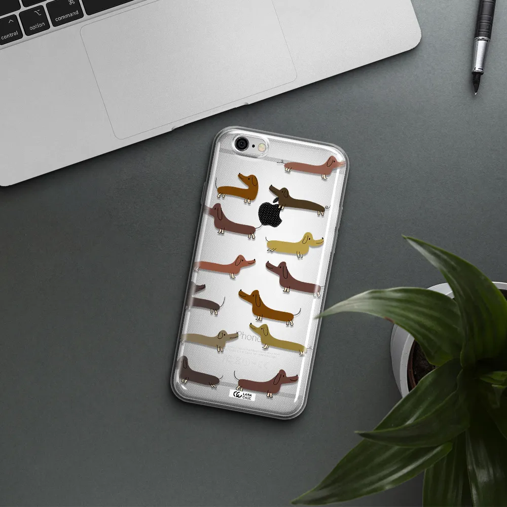 Dachshund Dogs Apple iPhone 6 Clear TPU Case