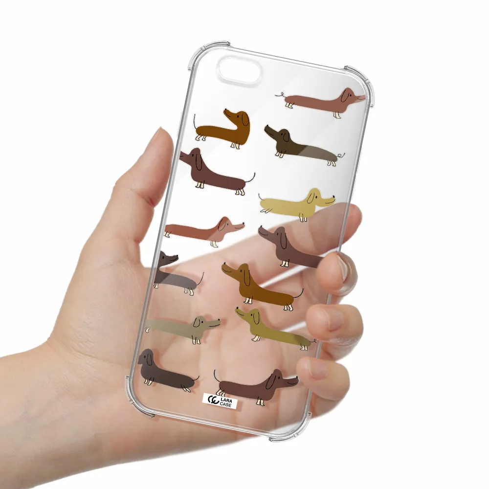 Dachshund Dogs Apple iPhone 6 plus Clear PC Case