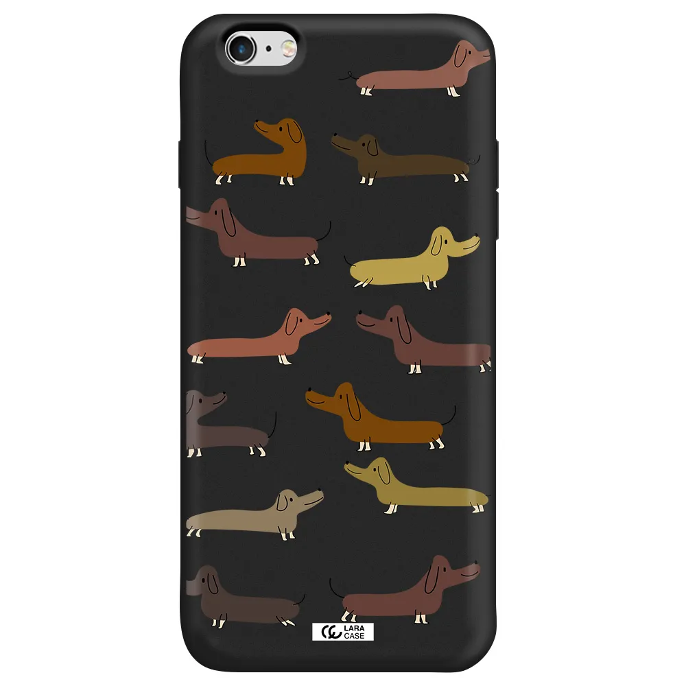 Dachshund Dogs Apple iPhone 6 plus Silicone black Case