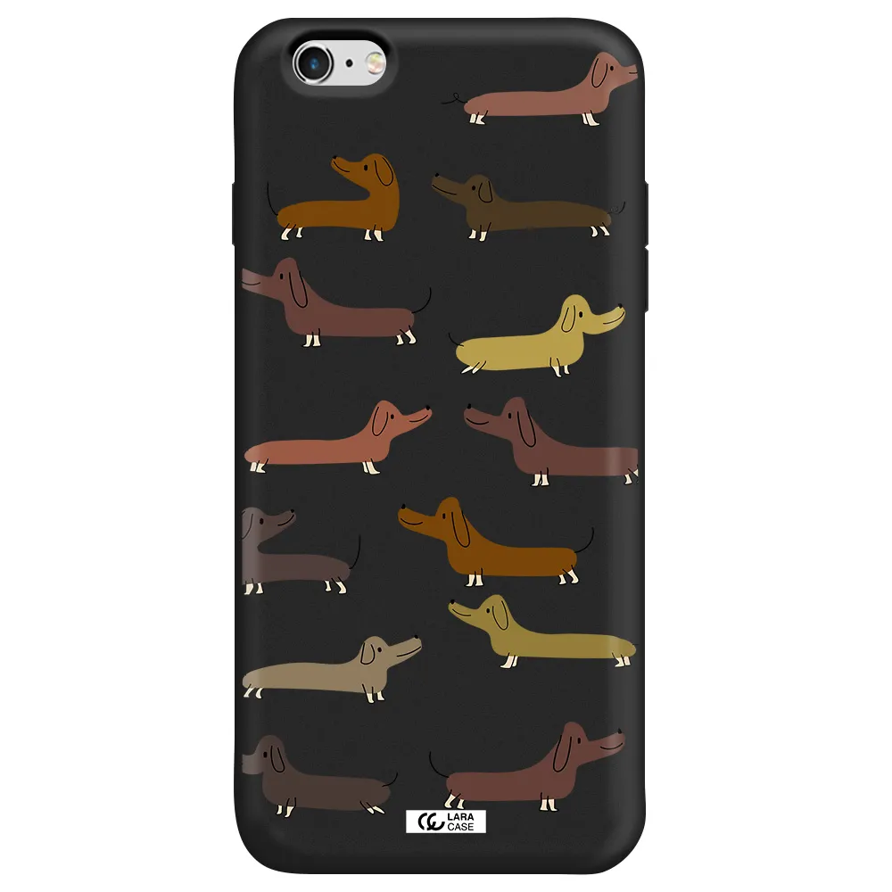 Dachshund Dogs Apple iPhone 6 s plus Silicone black Case