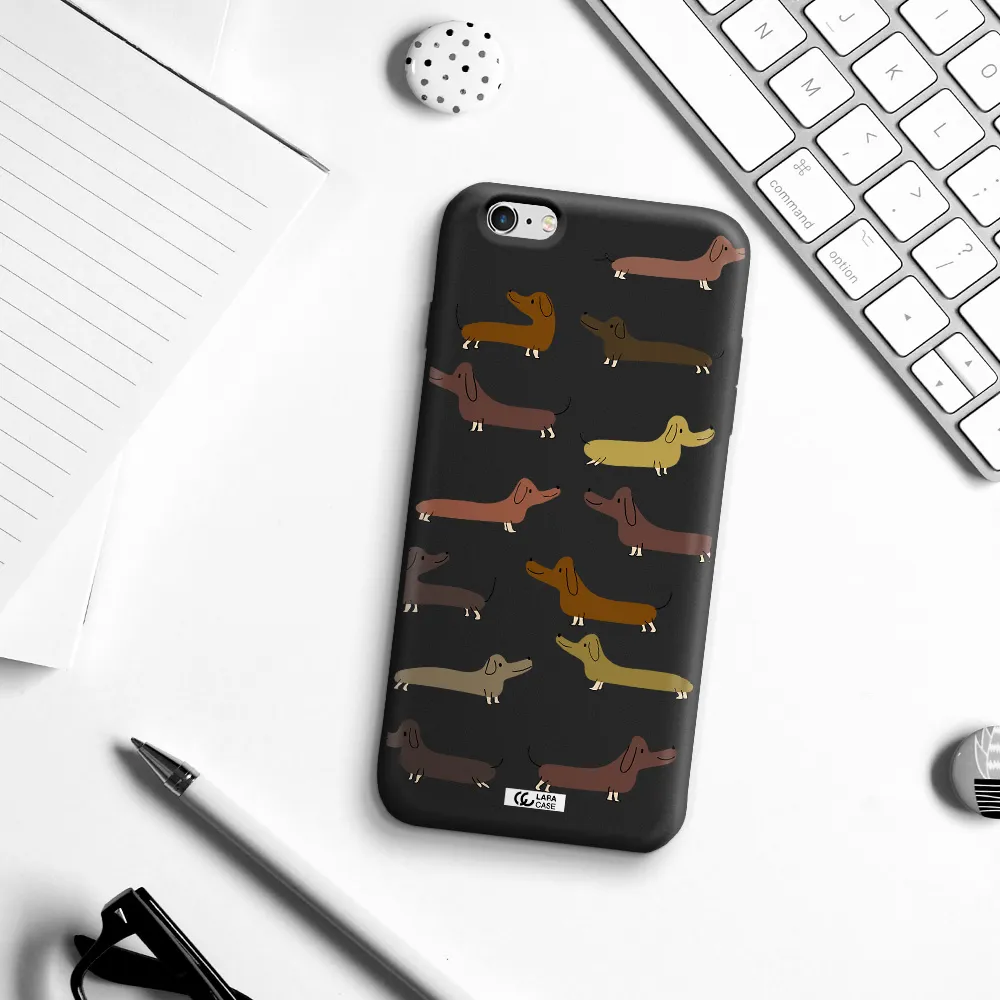 Dachshund Dogs Apple iPhone 6 s plus Silicone black Case