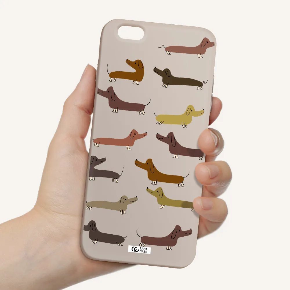 Dachshund Dogs Apple iPhone 6 s plus Silicone Stone Case