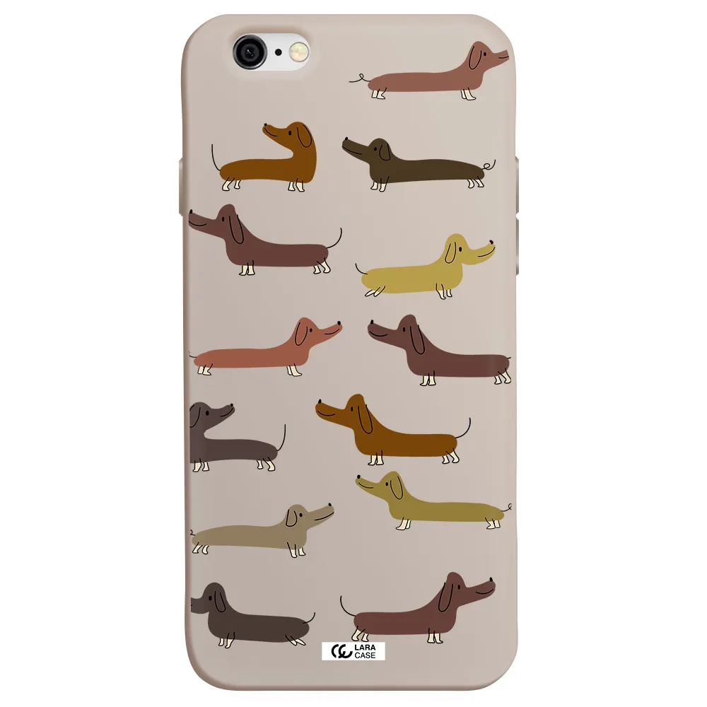 Dachshund Dogs Apple iPhone 6 Silicone Stone Case