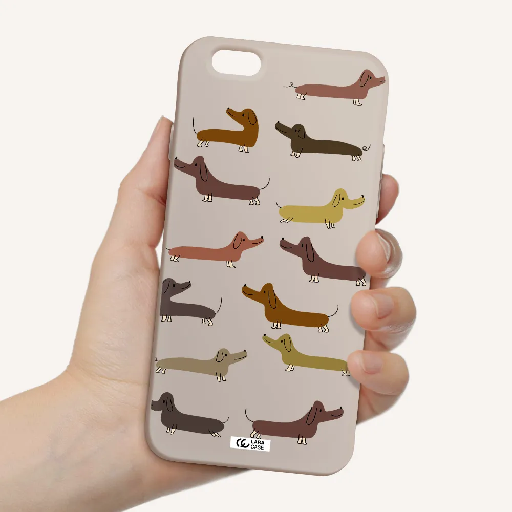 Dachshund Dogs Apple iPhone 6 Silicone Stone Case