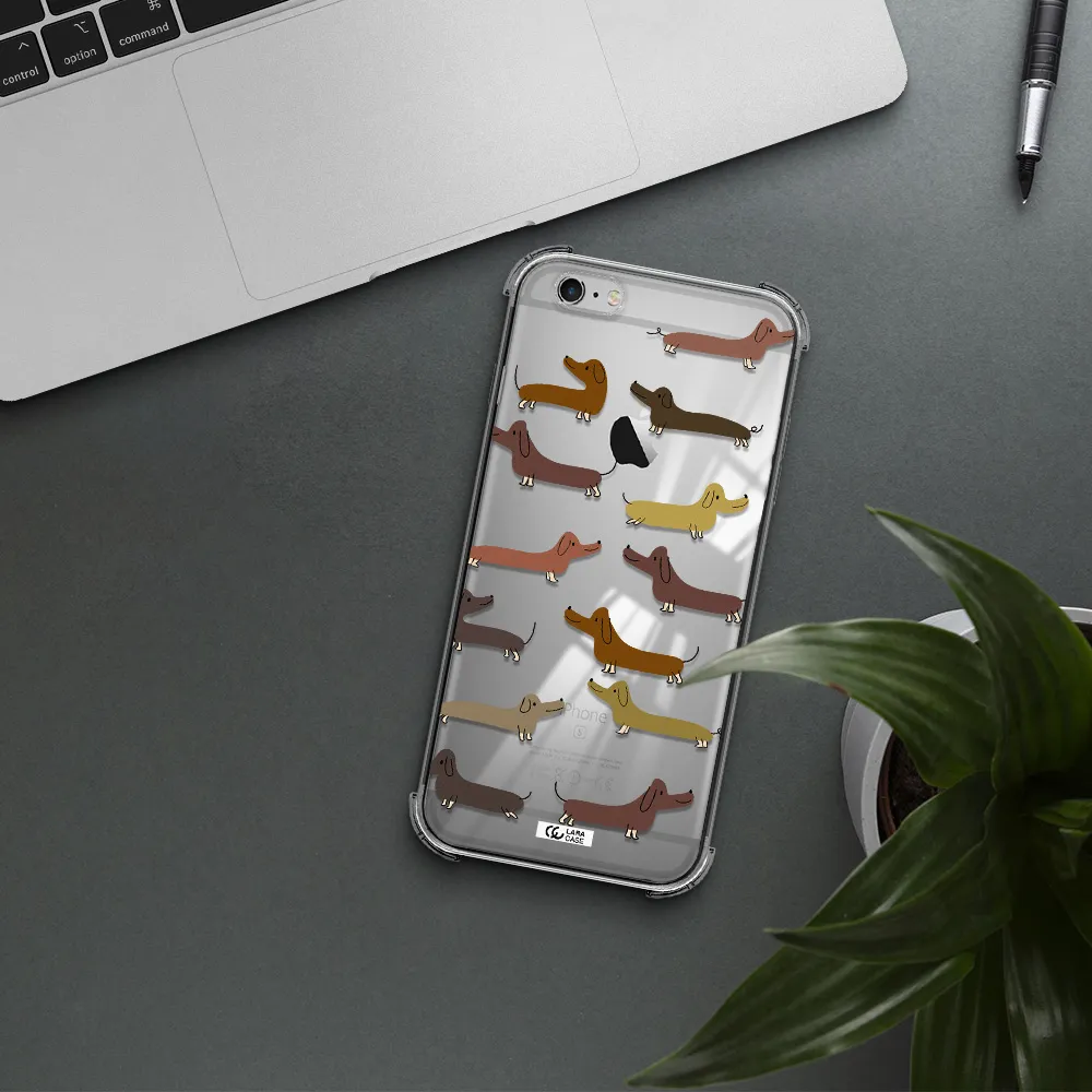 Dachshund Dogs Apple iPhone 6S Clear PC Case