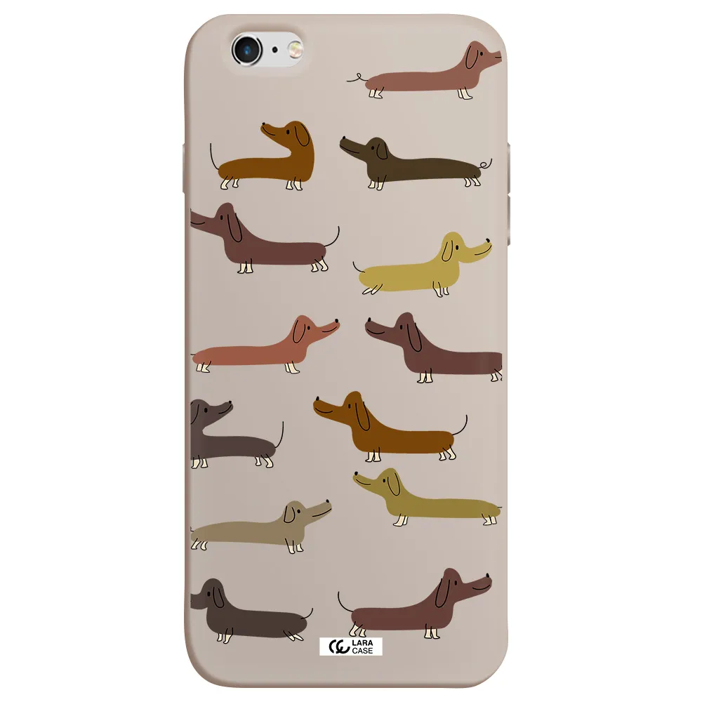 Dachshund Dogs Apple iPhone 6S Silicone Stone Case