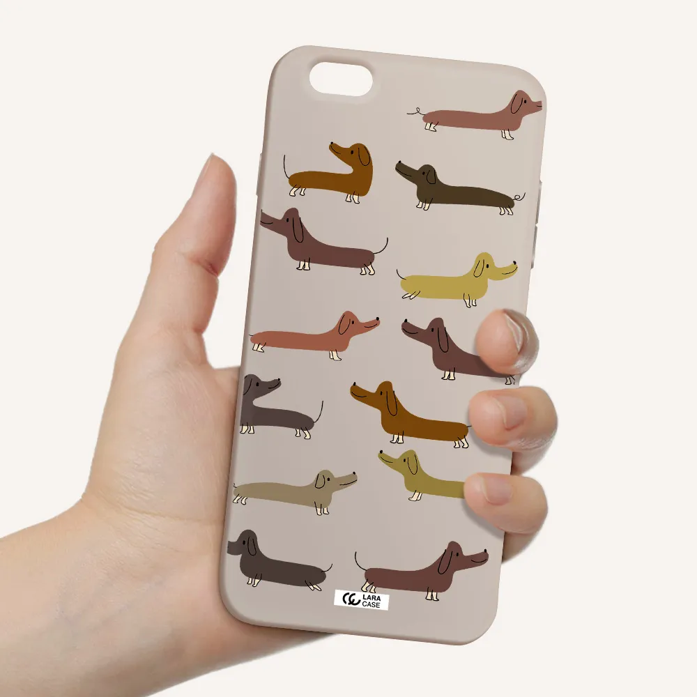 Dachshund Dogs Apple iPhone 6S Silicone Stone Case