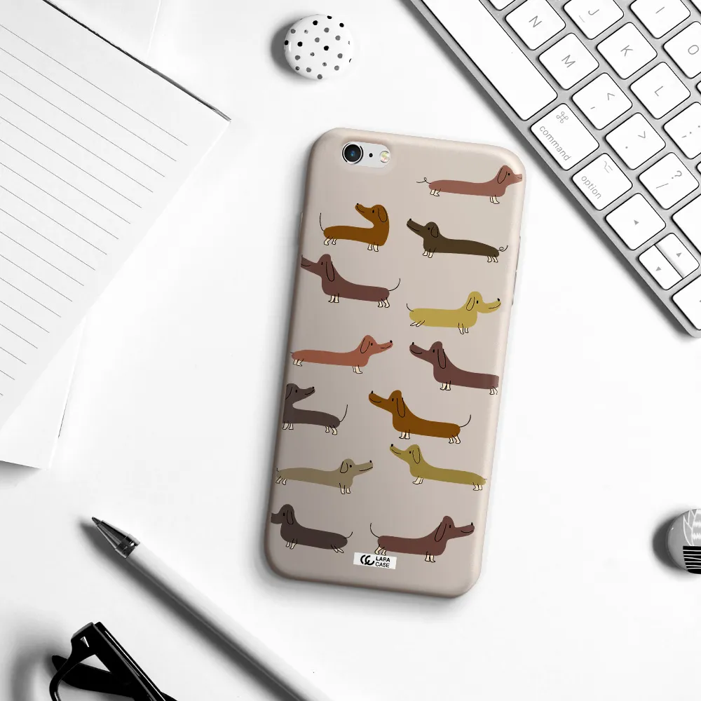 Dachshund Dogs Apple iPhone 6S Silicone Stone Case