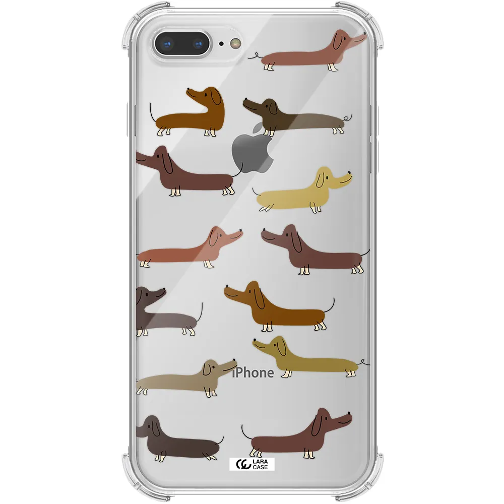 Dachshund Dogs Apple iPhone 7 plus Clear PC Case
