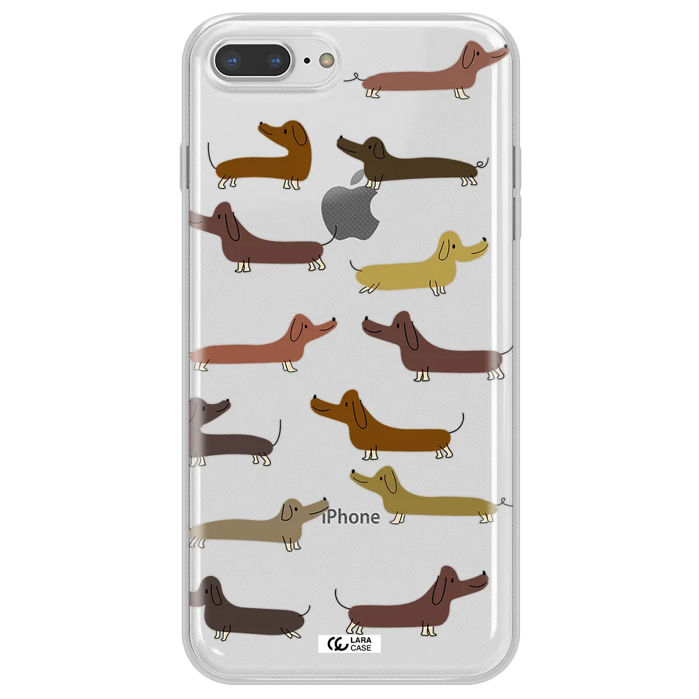 Dachshund Dogs Apple iPhone 7 plus Clear TPU Case