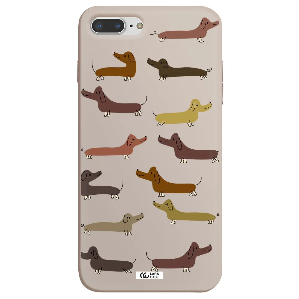 Dachshund Dogs Apple iPhone 7 plus Silicone Stone Case