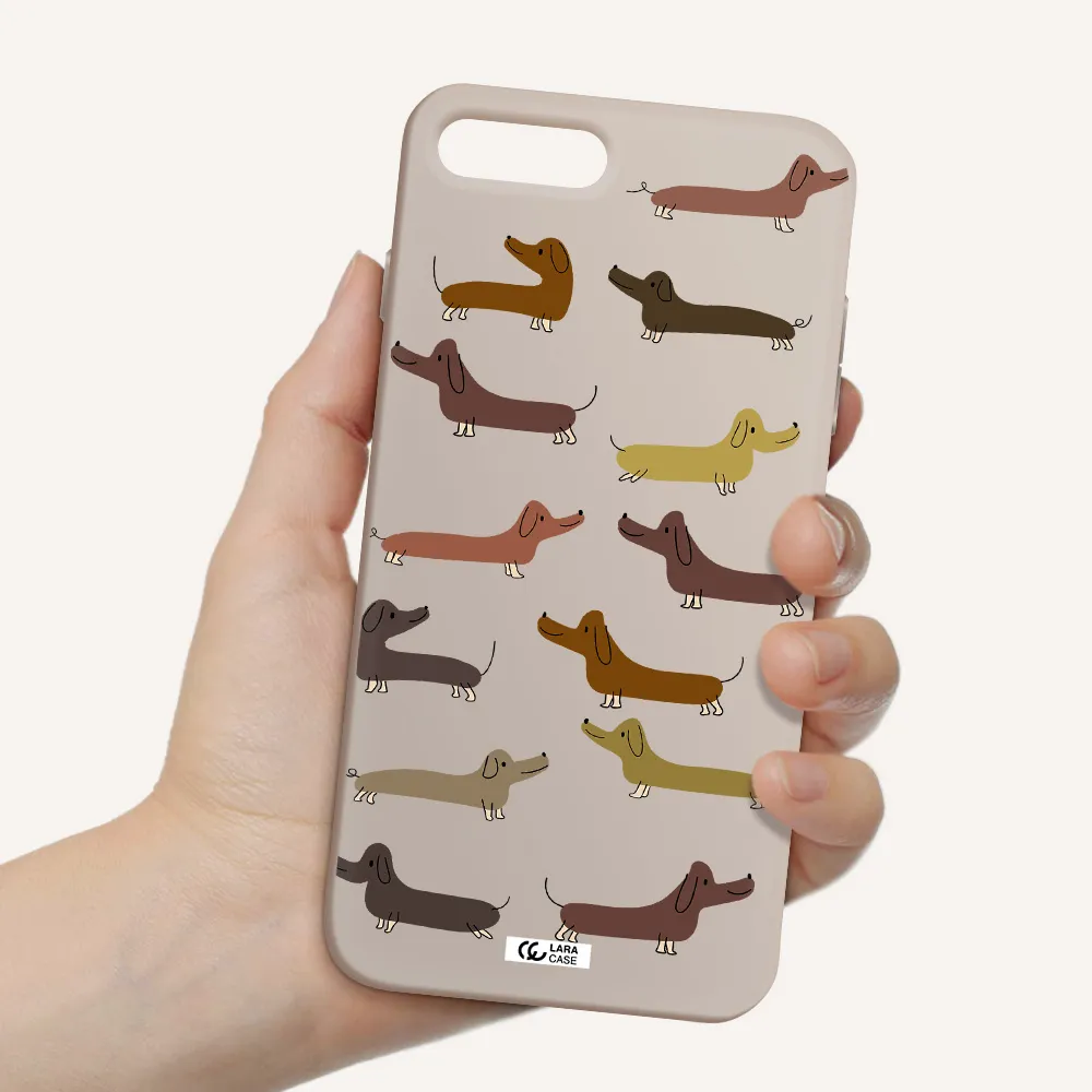 Dachshund Dogs Apple iPhone 7 plus Silicone Stone Case