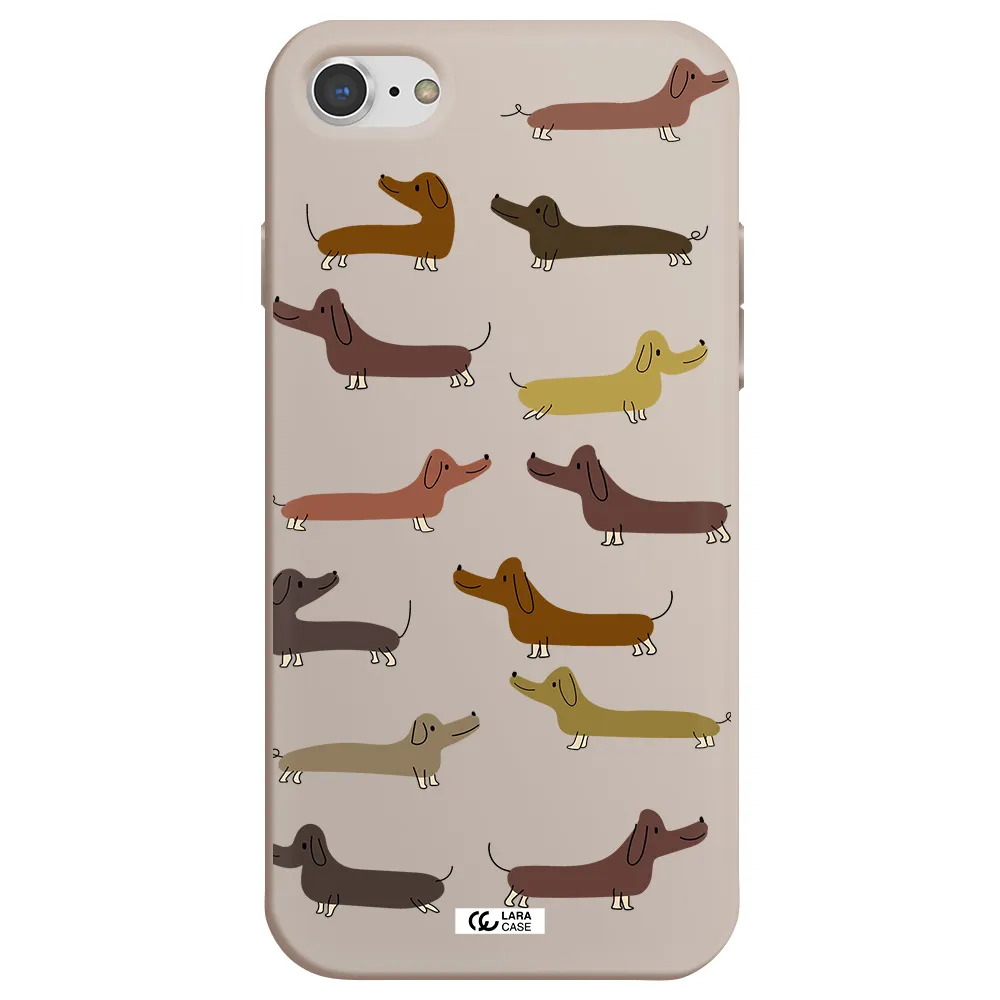 Dachshund Dogs Apple iPhone 7 Silicone Stone Case