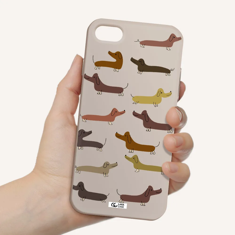 Dachshund Dogs Apple iPhone 7 Silicone Stone Case
