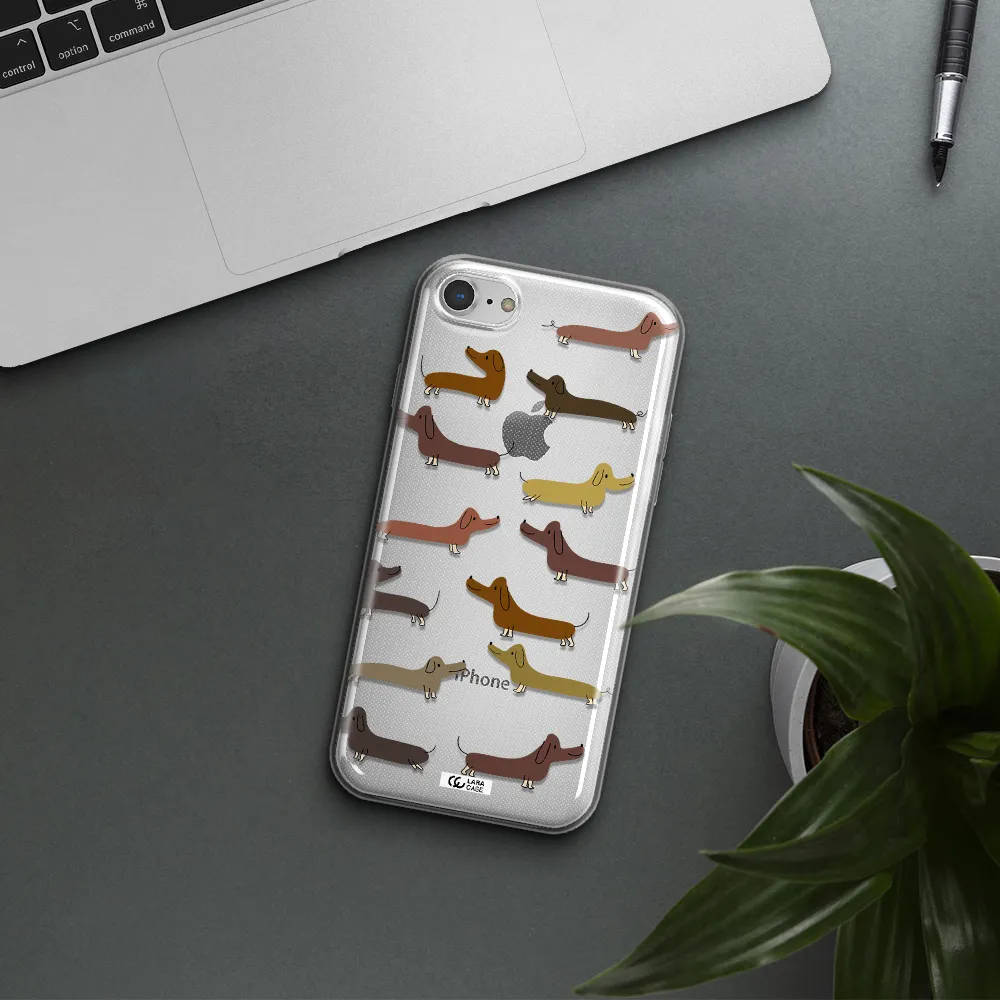 Dachshund Dogs Apple iPhone 8 Clear TPU Case