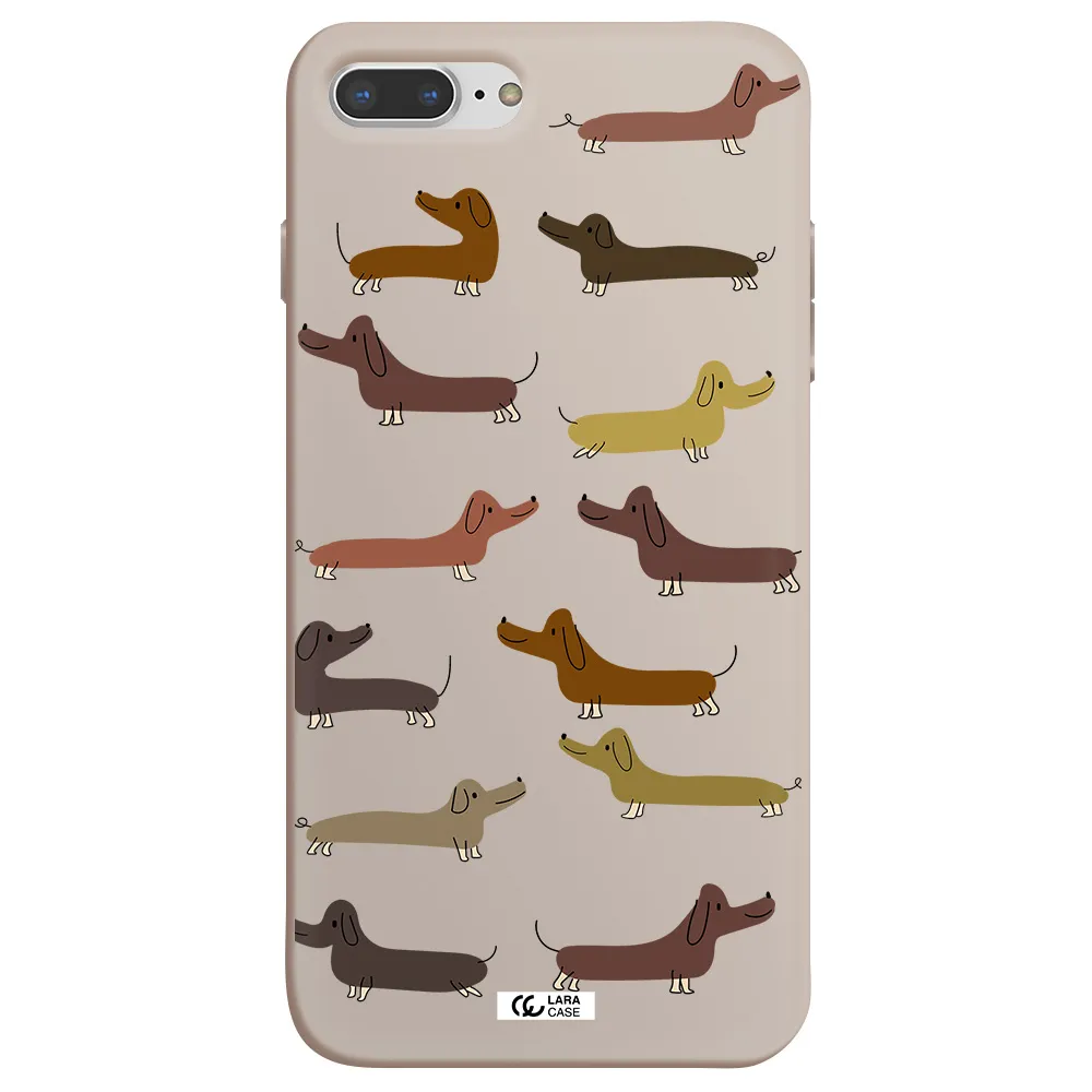 Dachshund Dogs Apple iPhone 8 plus Silicone Stone Case