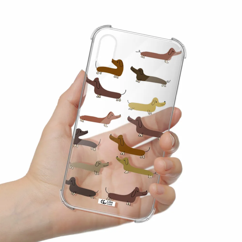 Dachshund Dogs Apple iPhone X Clear PC Case