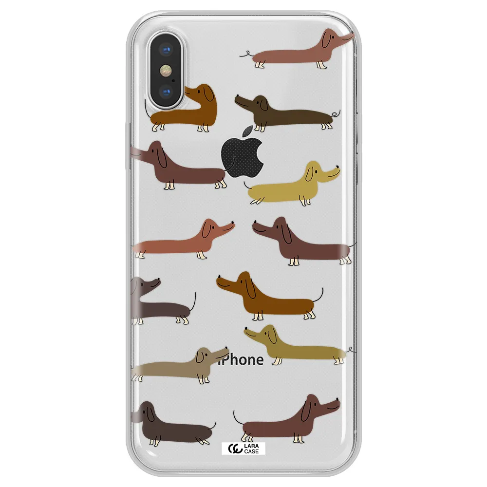 Dachshund Dogs Apple iPhone X Clear TPU Case