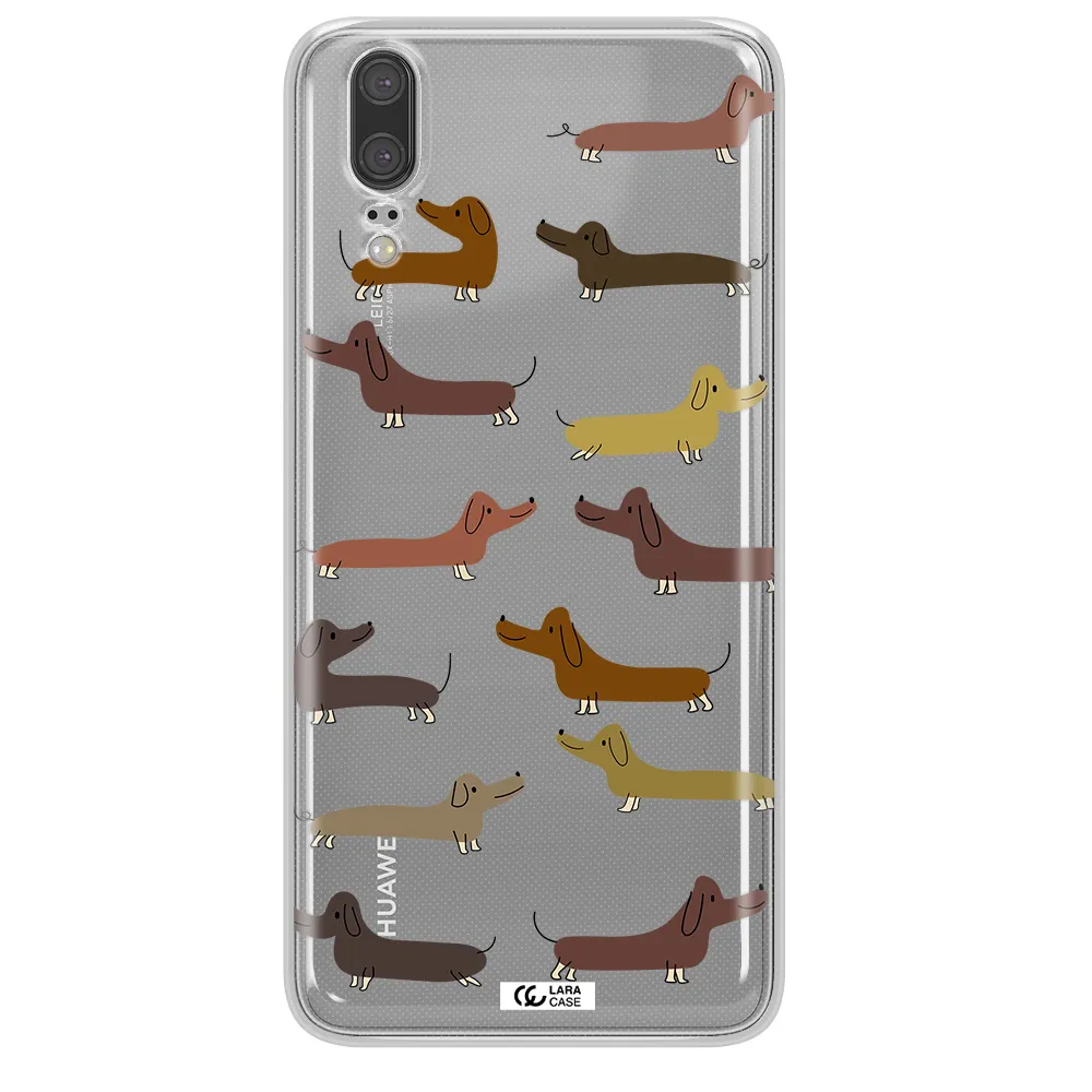 Dachshund Dogs Huawei P20 Clear TPU Case