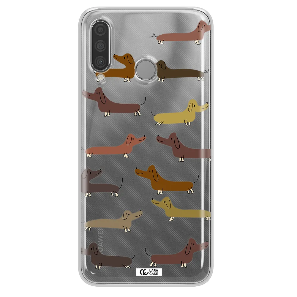 Dachshund Dogs Huawei P30 Lite Clear TPU Case