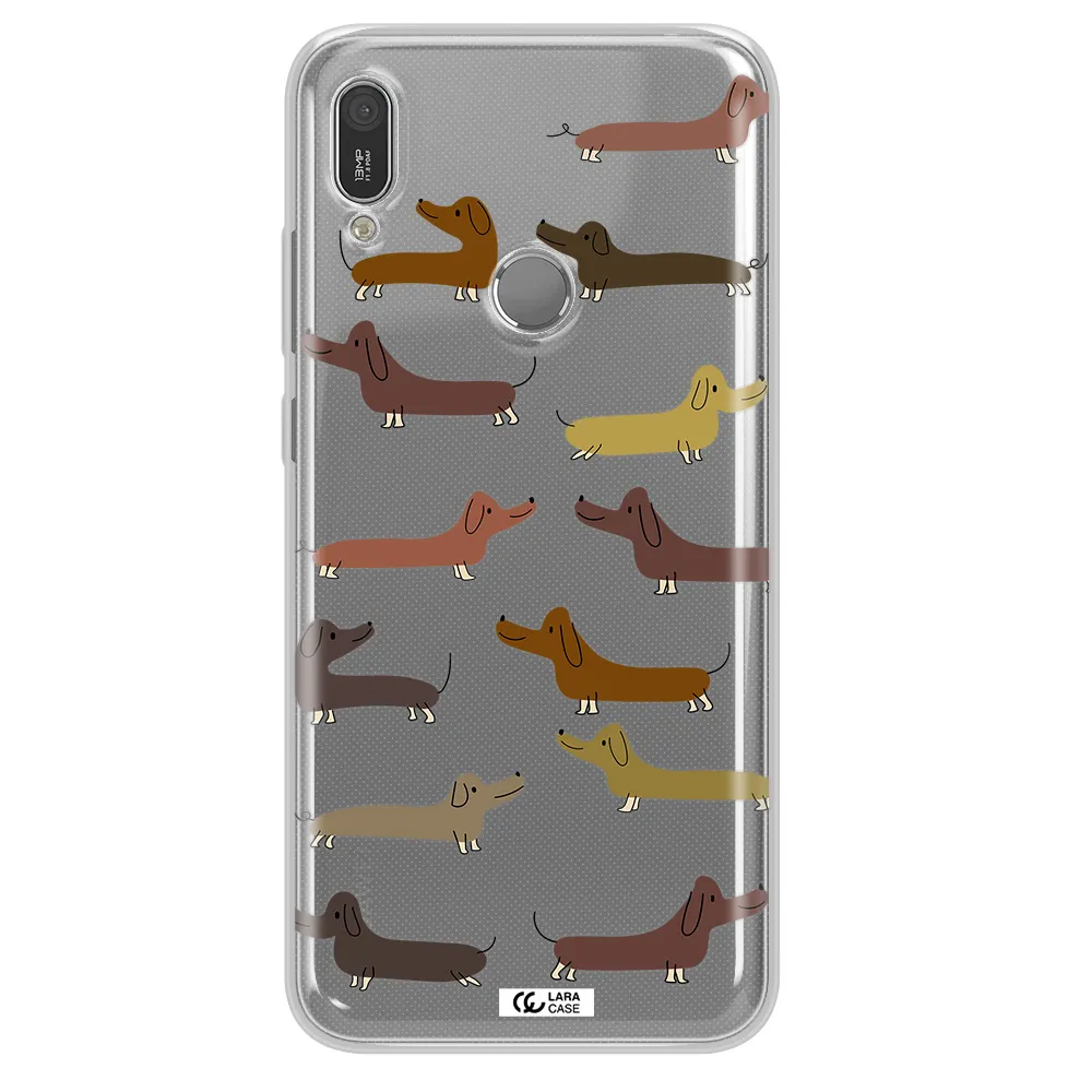 Dachshund Dogs Huawei Y6 2019 Clear TPU Case