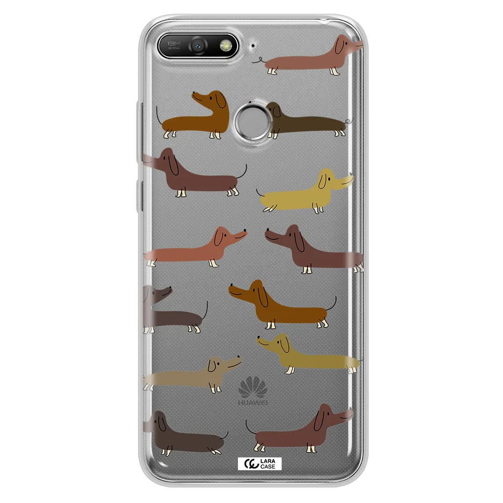 Dachshund Dogs Huawei Y6 Prime 2018 Clear TPU Case