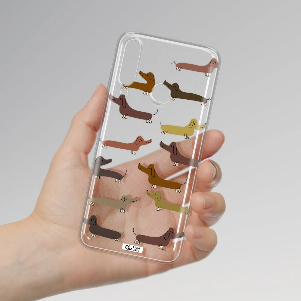 Dachshund Dogs Huawei Y6P Clear TPU Case