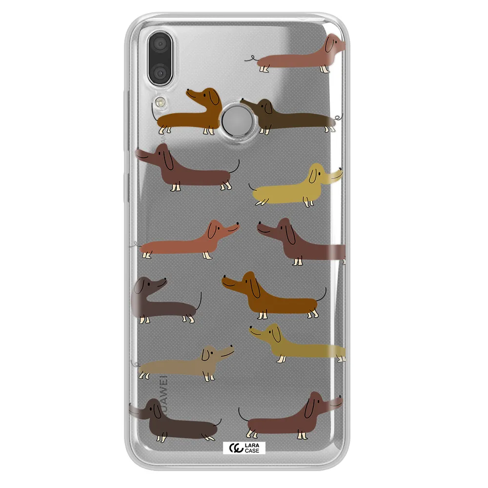 Dachshund Dogs Huawei Y9 2019 Clear TPU Case
