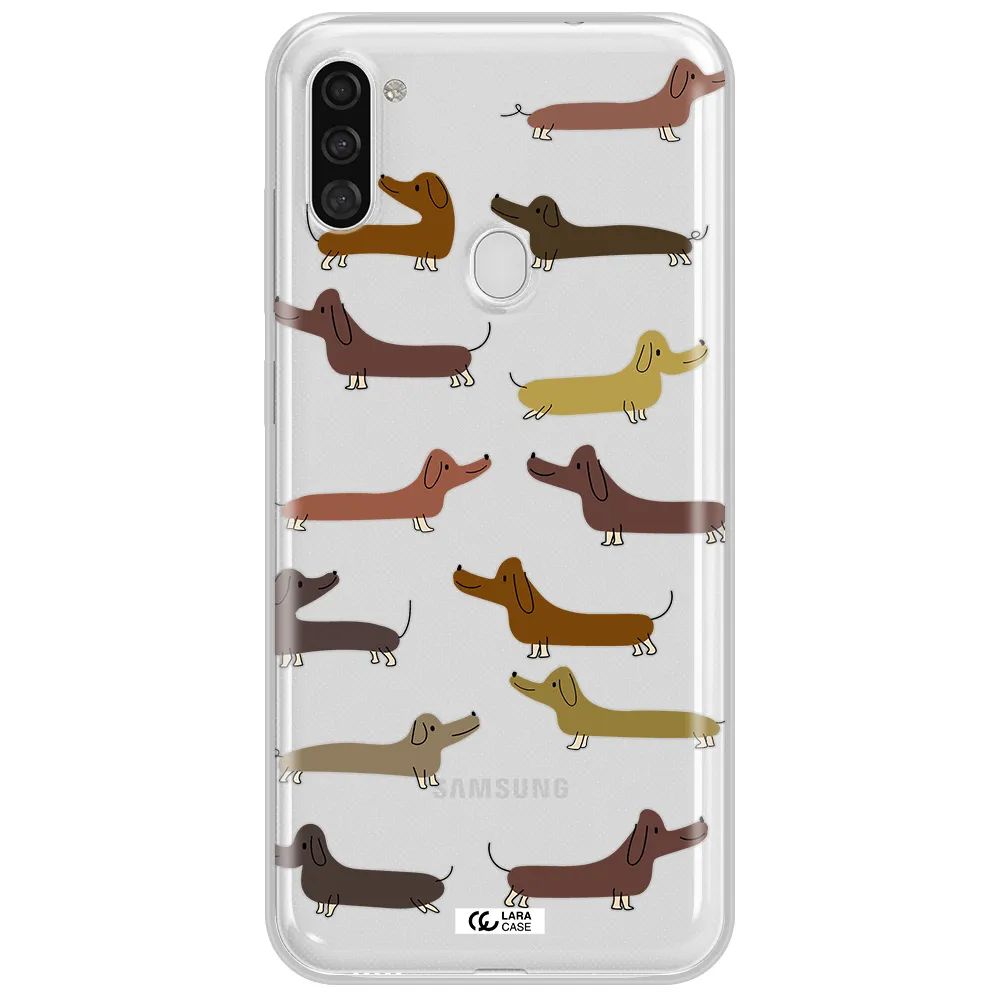 Dachshund Dogs Samsung A11 Clear TPU Case