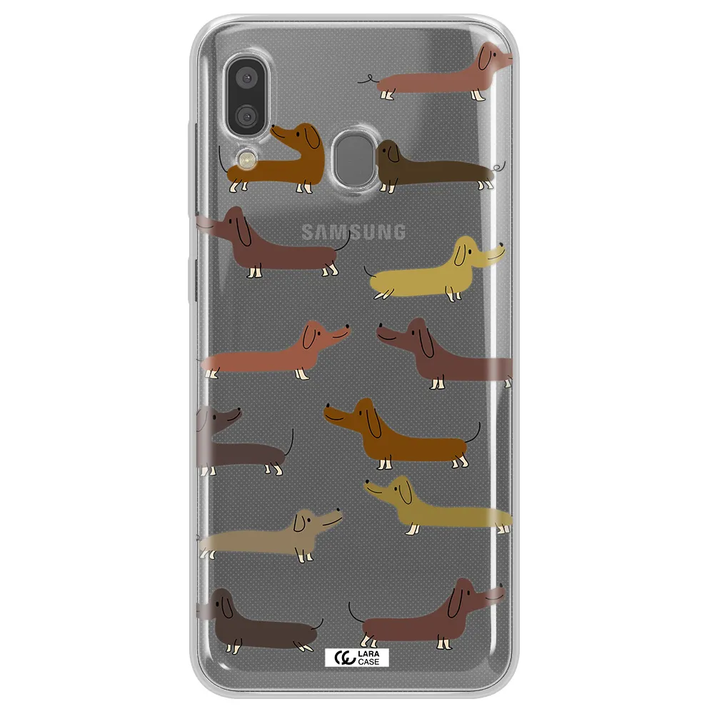Dachshund Dogs Samsung A20 Clear TPU Case