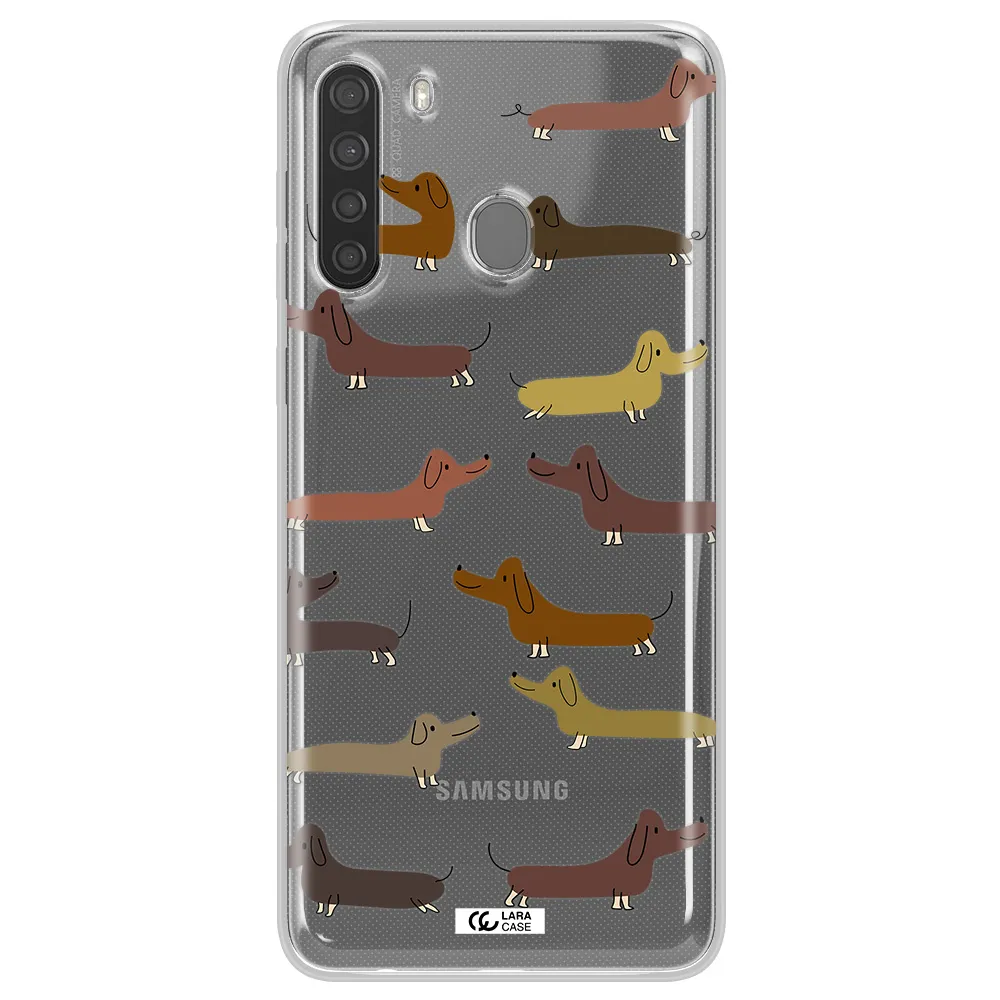 Dachshund Dogs Samsung A21 Clear TPU Case