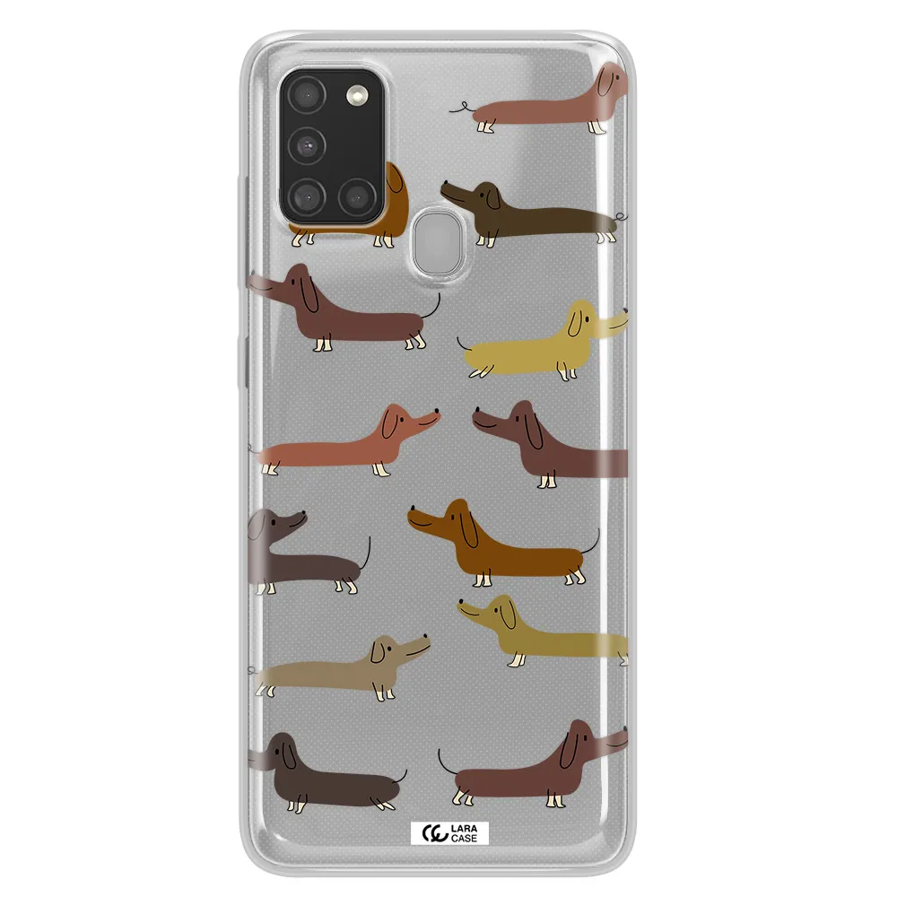Dachshund Dogs Samsung A21S Clear TPU Case