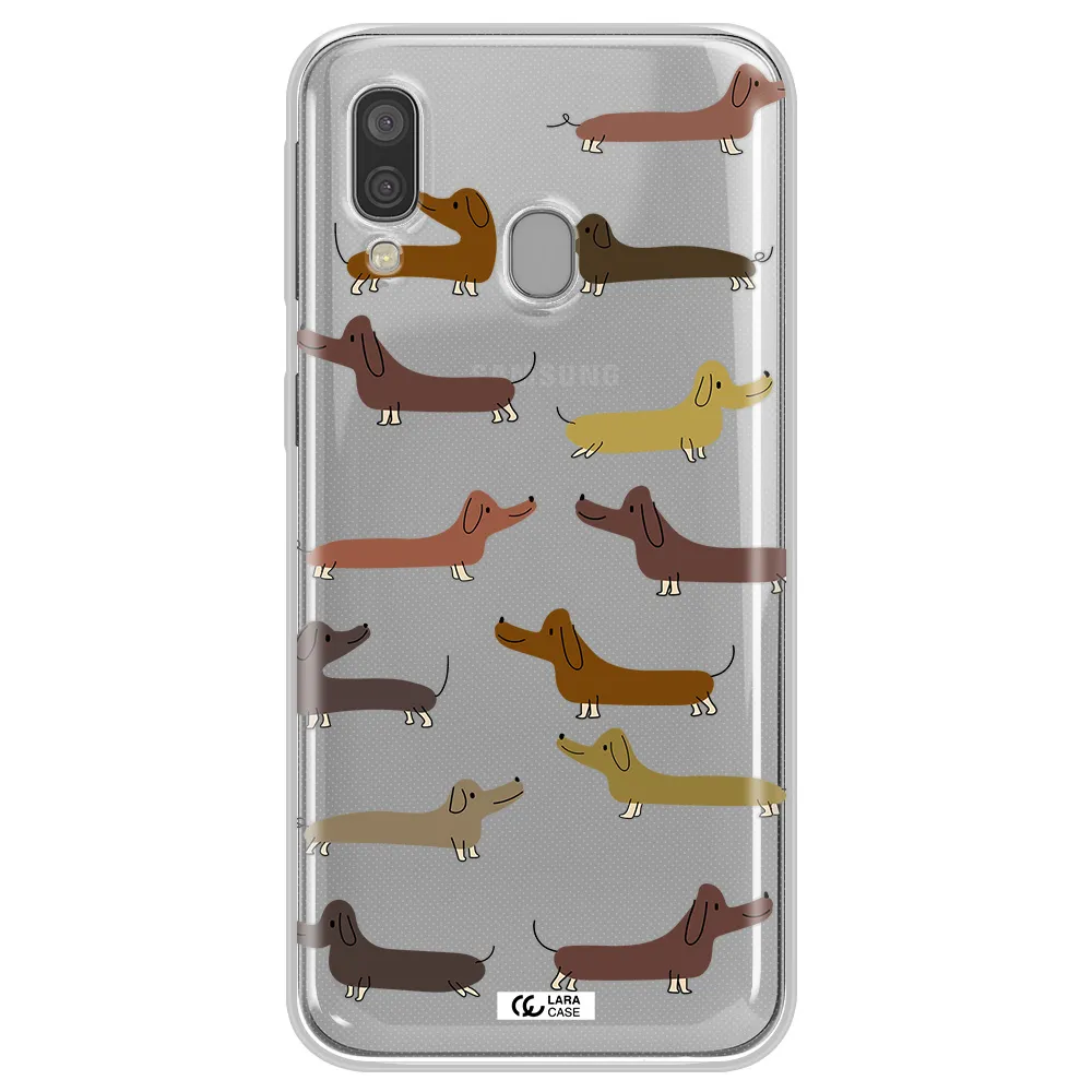 Dachshund Dogs Samsung A40 Clear TPU Case