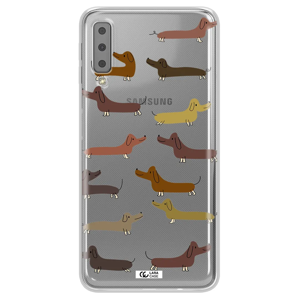Dachshund Dogs Samsung A7 2018 Clear TPU Case