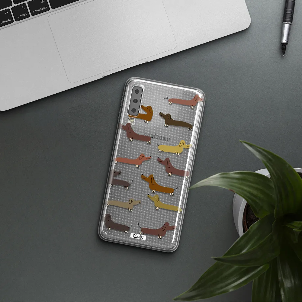 Dachshund Dogs Samsung A7 2018 Clear TPU Case